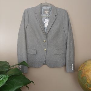 NWT J.Crew Schoolboy Gray Blazer Size 8